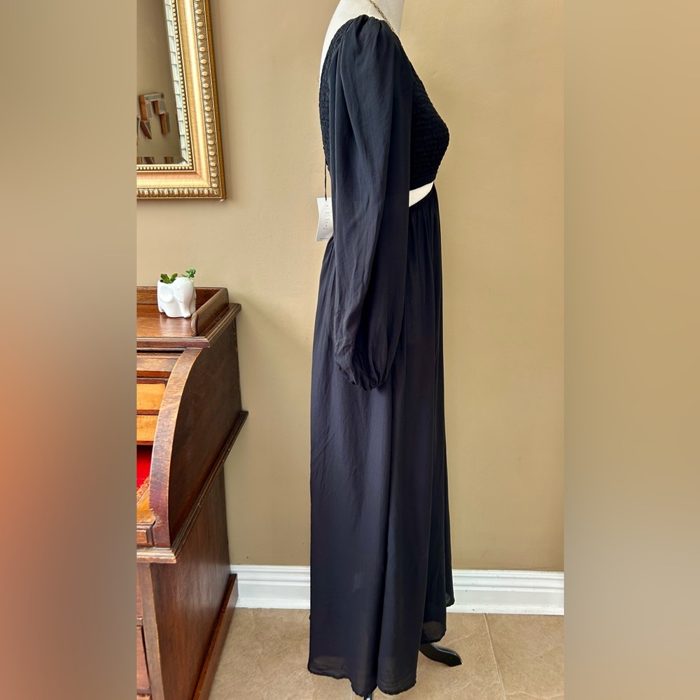 Indah Julie Cutout Maxi Dress Long Sleeve Black Size S NWT - Picture 10 of 16